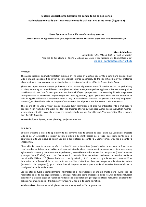 (PDF) Space Syntax as a tool in the decision-making process