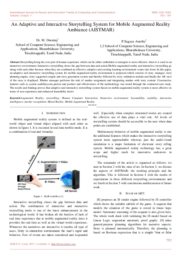 (PDF) An Adaptive and Interactive Storytelling System for Mobile ...