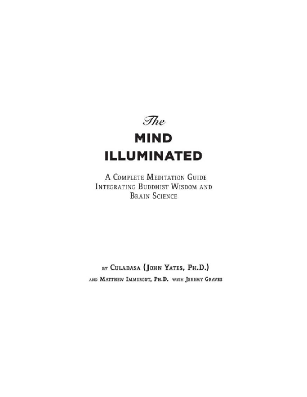 (PDF) John Yates (Culadasa), with J. Graves, M. Immergut The Mind Illuminated.pdf