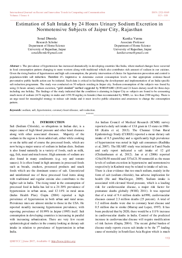 Sodium intake essay 08 picture