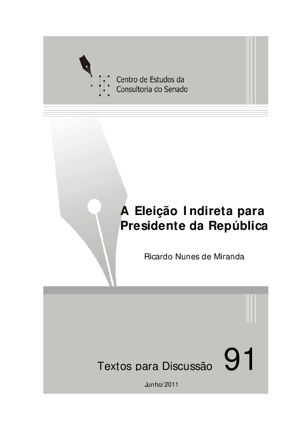(PDF) A Eleição Indireta para Presidente da República