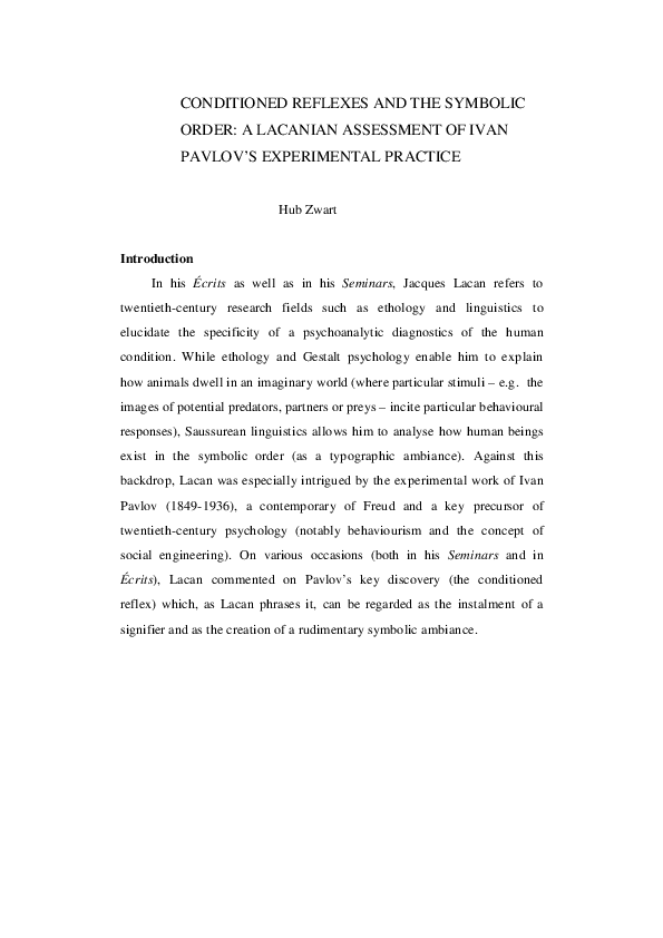 Ivan pavlov learning theory picture