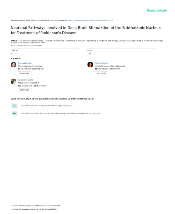 (PDF) Neuronal pathways involved in deep brain stimulation of the ...