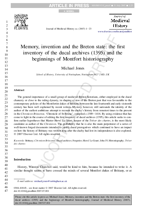 Memory JMedH 2007.pdf