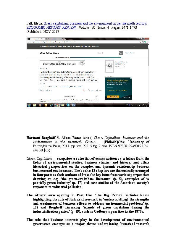 Green capitalism essay picture