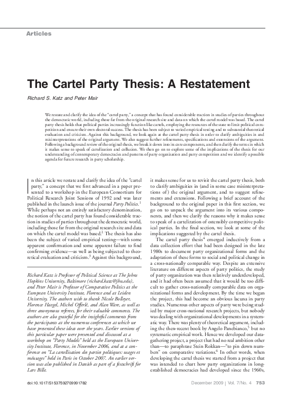 Cartel parties examples picture