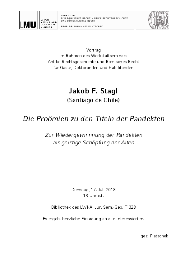 (PDF) „Die Proömien zu den Titeln der Pandekten Zur Wiedergewinnnung