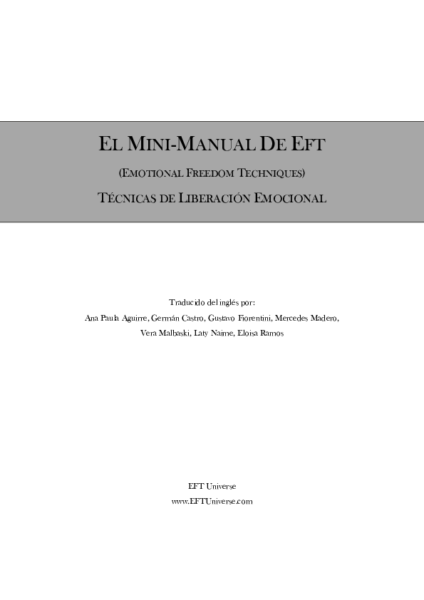 Emotional Freedom Techniques