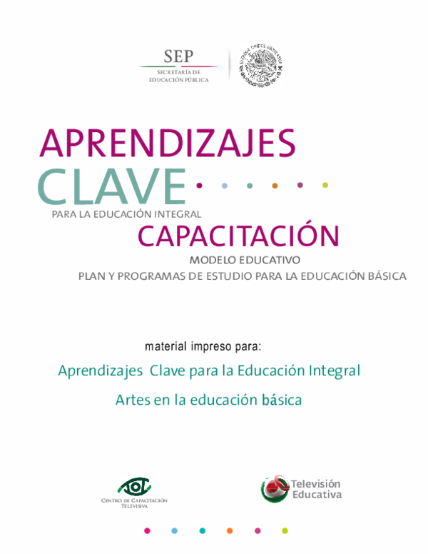 (PDF) Aprendizajes Clave para la Educación Integral Artes en la ...