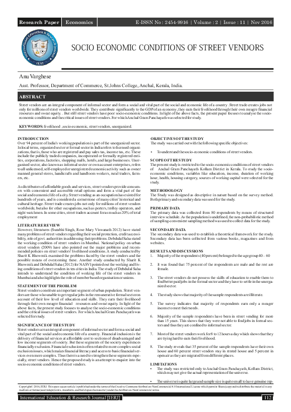 Literature review on street vendors picture