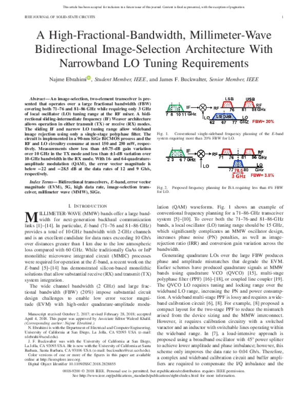 (PDF) A HighFractionalBandwidth, MillimeterWave Bidirectional Image