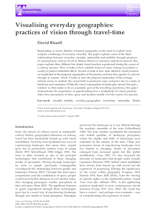 (PDF) Visualising everyday geographies: practices of vision through ...