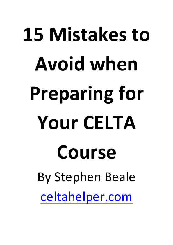 (PDF) 5 Mistakes to Avoid when Preparing for Your CELTA Course 15