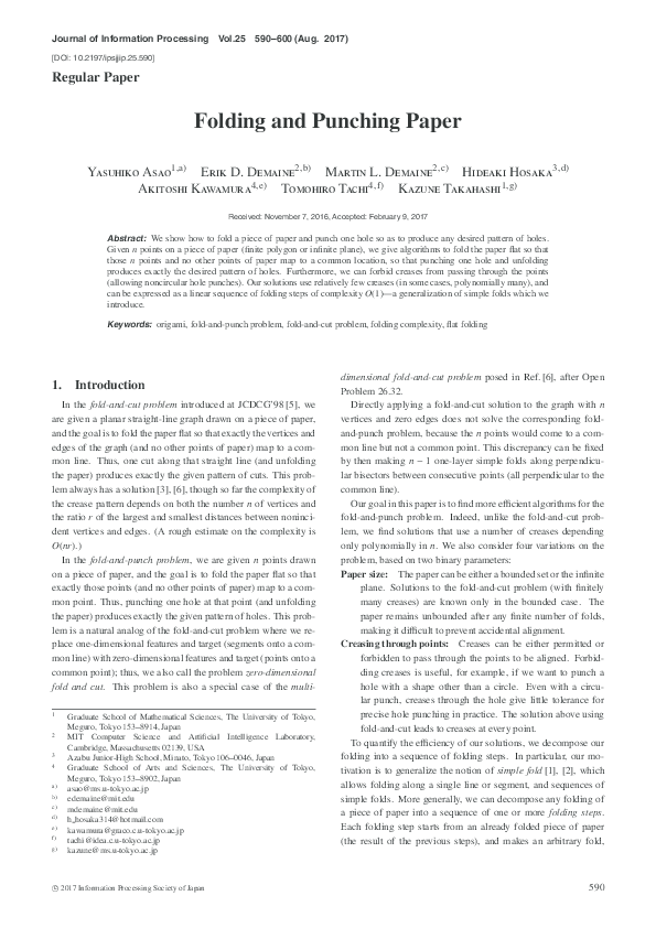(PDF) Folding and Punching Paper