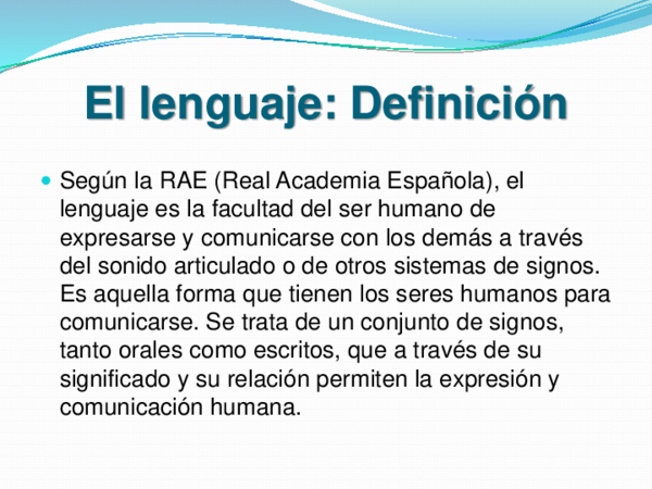 (PPT) El Lenguaje, su definición, características e interpretación