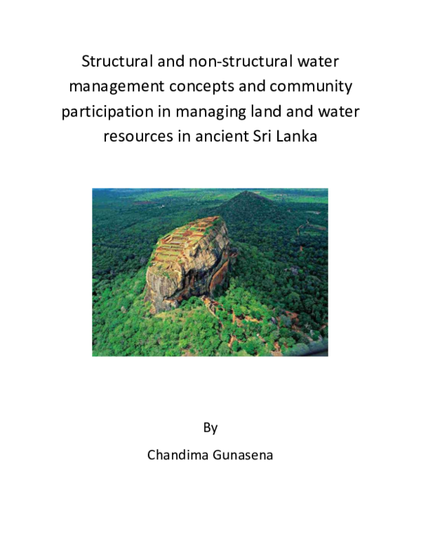 (PDF) Structural and nonstructural water management concepts and community participation in