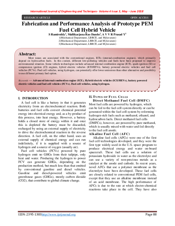 (PDF) Fabrication and Performance Analysis of Prototype PEM Fuel Cell ...