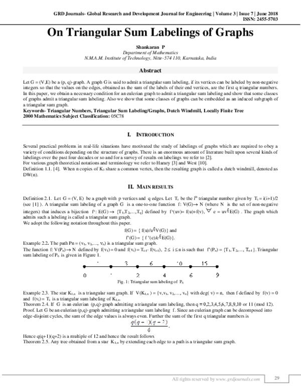 (PDF) On Triangular Sum Labelings of Graphs
