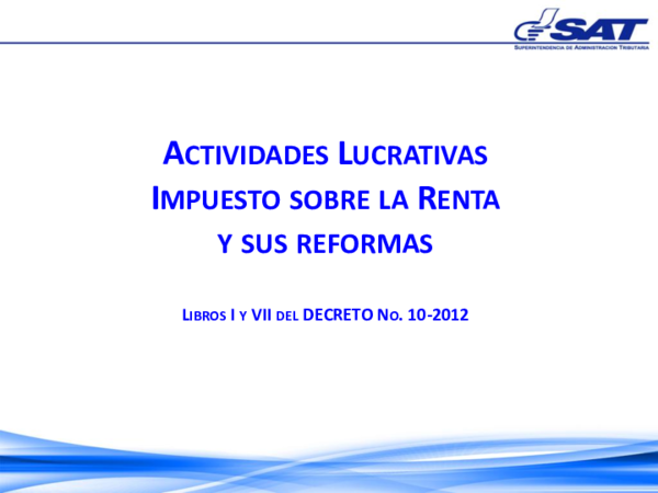 (PDF) ACTIVIDADES LUCRATIVAS IMPUESTO SOBRE LA RENTA