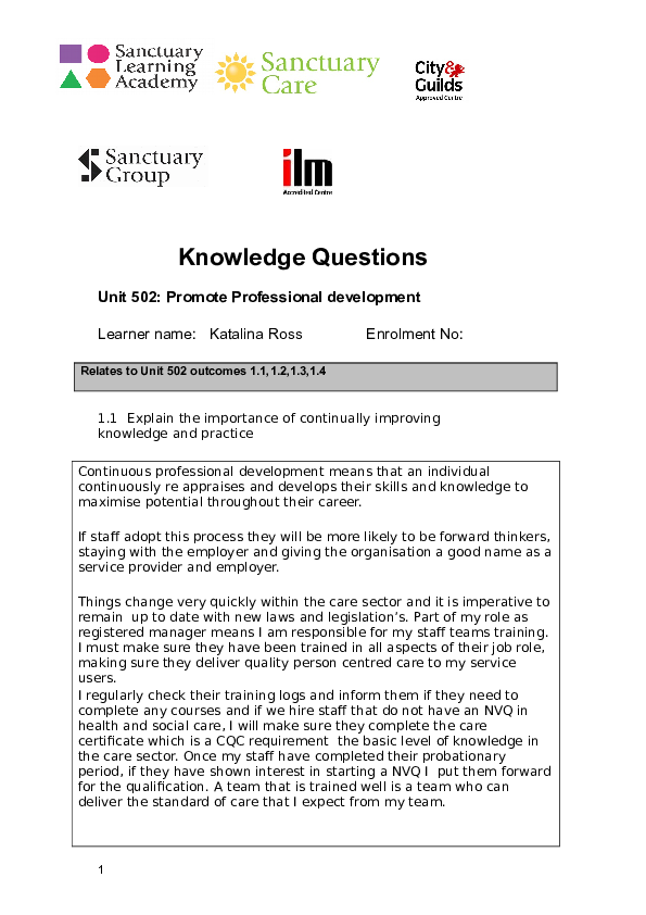 Unit 502 essay image