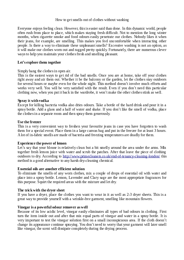 How Do You Get Dog Smell Out Of Clothes Without Washing Them