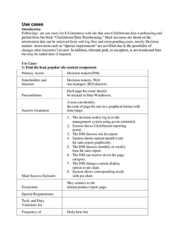 (DOC) Use cases
