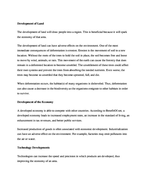 (DOC) Development of Land