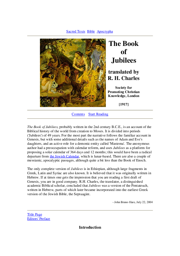 (PDF) The Book of Jubilees translated by Trevor B Academia.edu