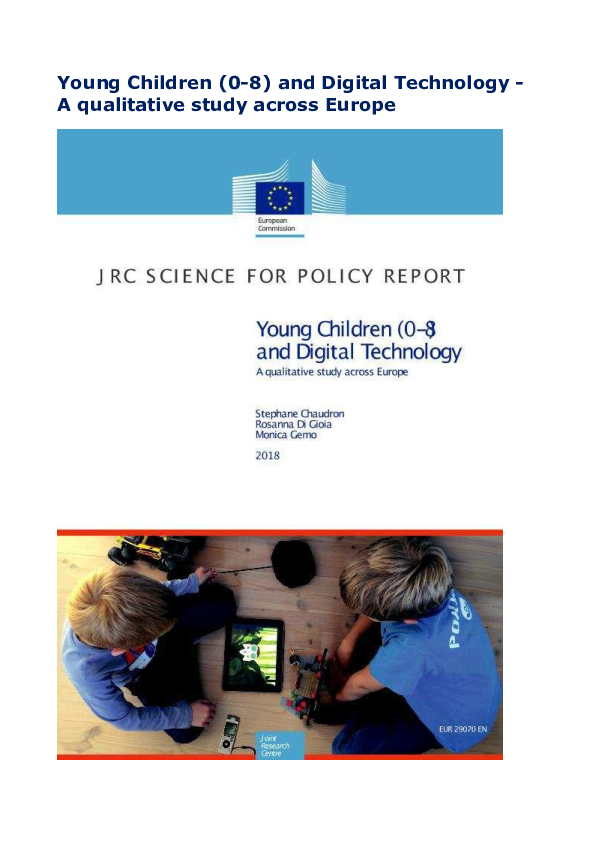 (PDF) Young Children (0-8) and Digital Technology - A qualitative study ...
