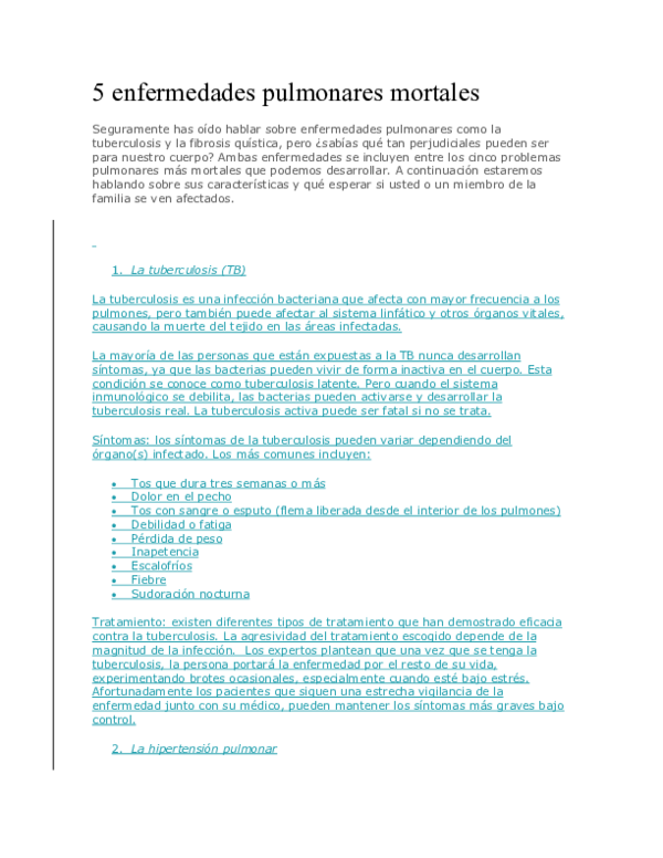 Hipertensión pulmonar y tos