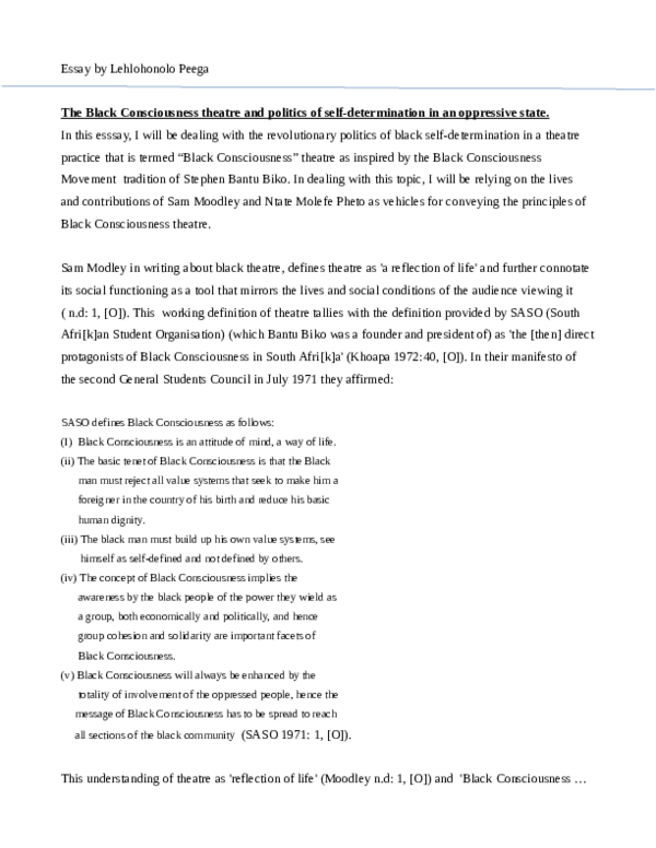 Black consciousness movement essay pdf image