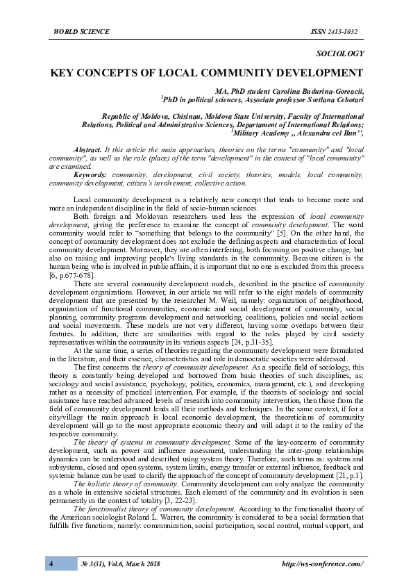 (PDF) KEY CONCEPTS OF LOCAL COMMUNITY DEVELOPMENT