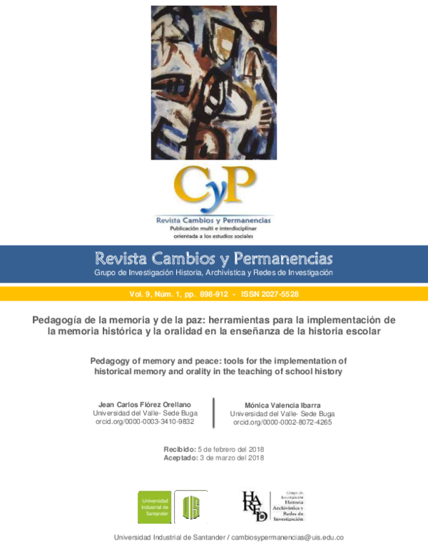 Pdf Pedagogía De La Memoria Y De La Paz Herramientas Para La