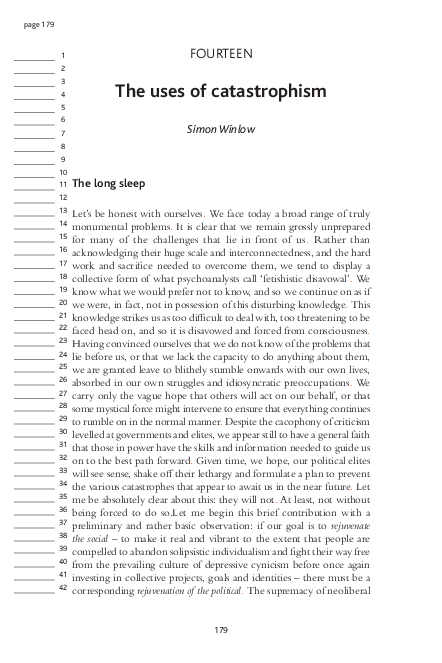 (PDF) The uses of catastrophism