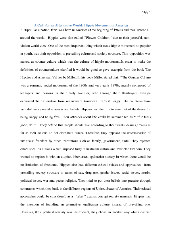 Hippie movement timeline picture