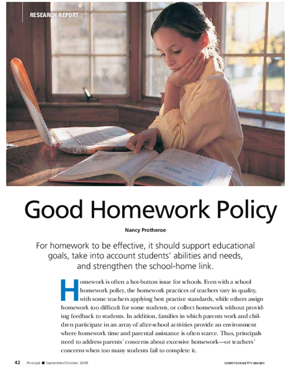 Good homework policy nancy protheroe 05 image