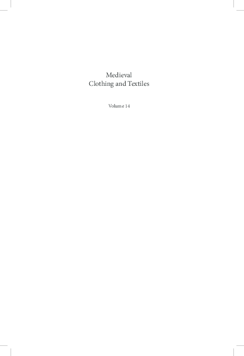 “Eyebrows, Hairlines, and ‘Hairs Less in Sight’: Female Depilation in Late Medieval Europe,” in Robin Netherton and Gale R. Owen-Crocker, eds., Medieval Clothing and Textiles, Vol. 14 (Woodbridge, Suffolk: Boydell and Brewer, 2018), pp. 81-111.