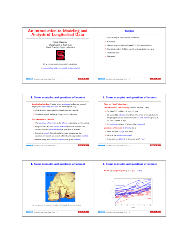 (PDF) An Introduction to Modeling and Analysis of Longitudinal Data