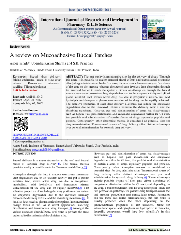 The buccal drug delivery system biology essay 05 image