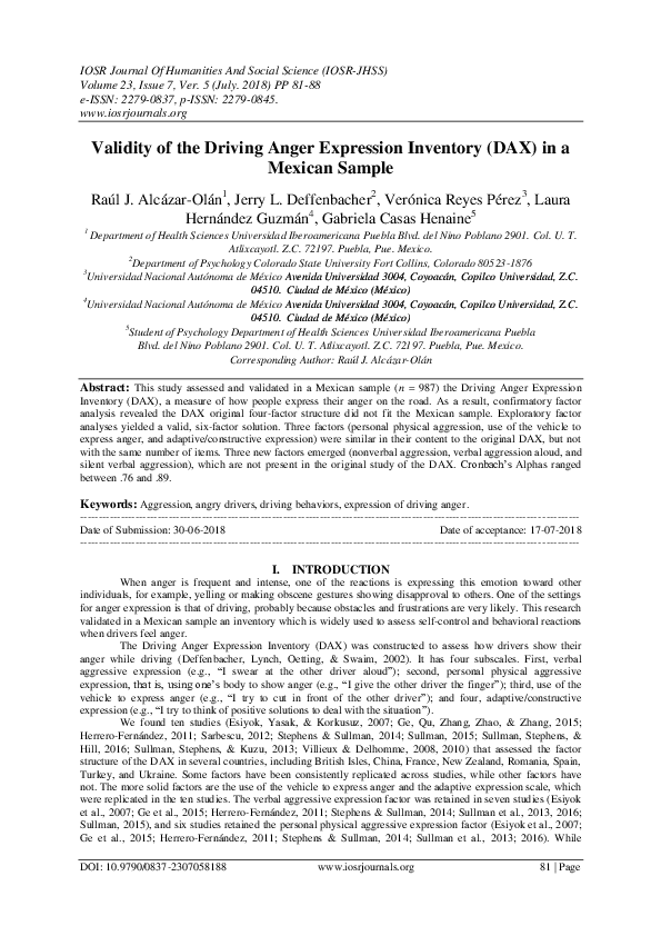 Dax the driving angry expression inventory essay 04 image