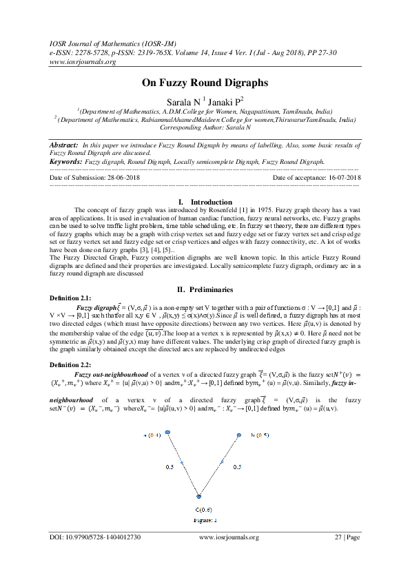 (PDF) On Fuzzy Round Digraphs