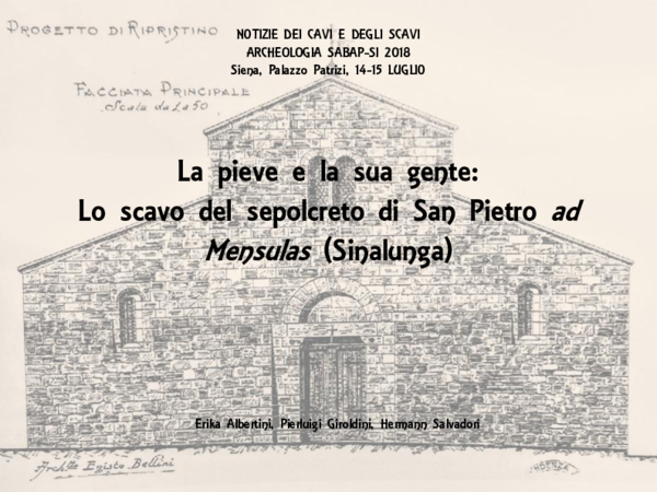 (PDF) La pieve e la sua gente Lo scavo del sepolcreto di San Pietro ad