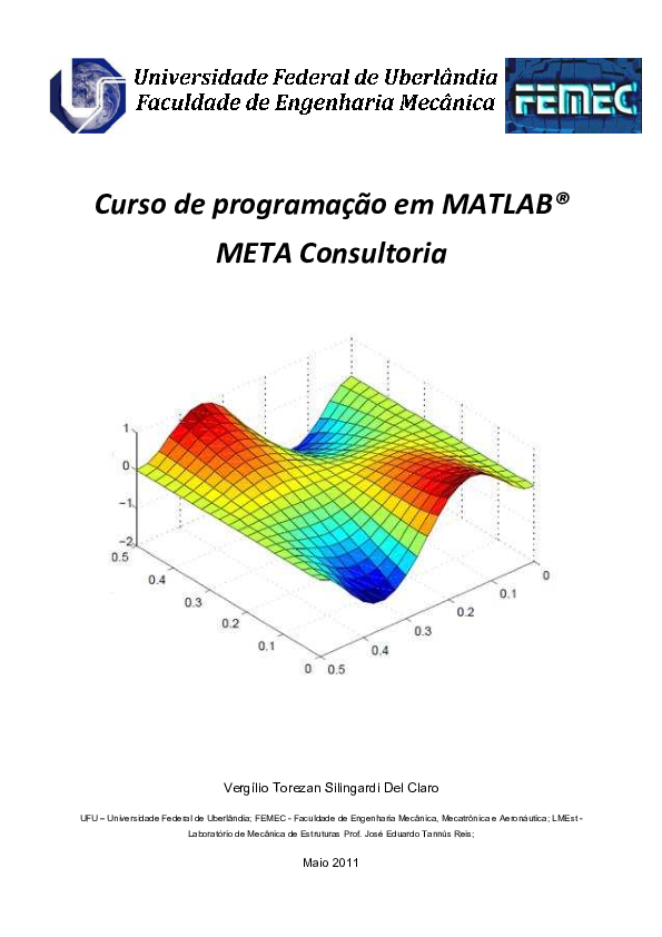 (PDF) Curso de programação em MATLAB® META Consultoria