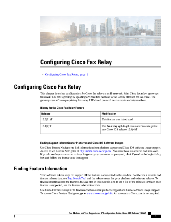 (PDF) Configuring Cisco Fax Relay Configuring Cisco Fax Relay Rajib