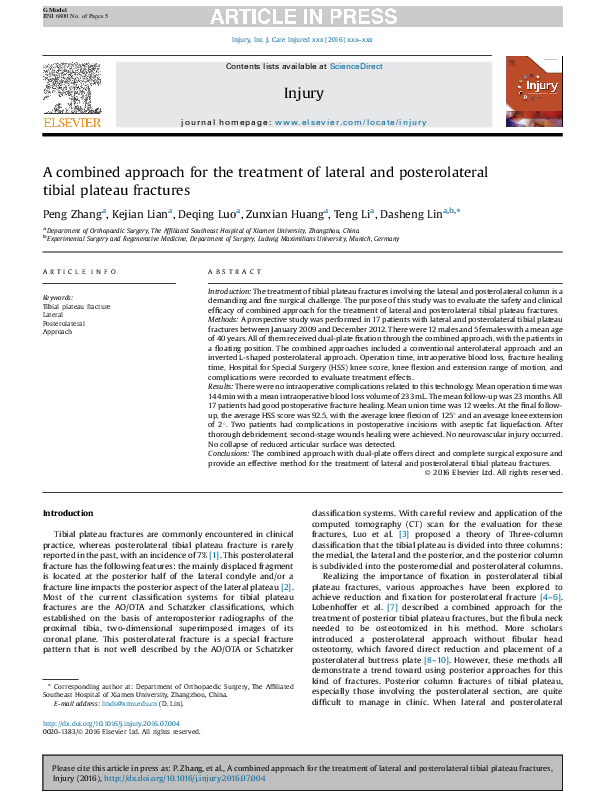 (PDF) A combined approach for the treatment of lateral and ...