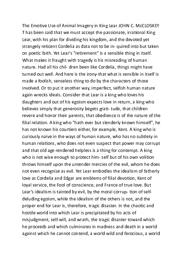 (DOC) Animal imagery king lear manisha pal Academia.edu