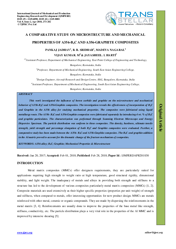 (PDF) A COMPARATIVE STUDY ON MICROSTRUCTURE AND MECHANICAL PROPERTIES ...