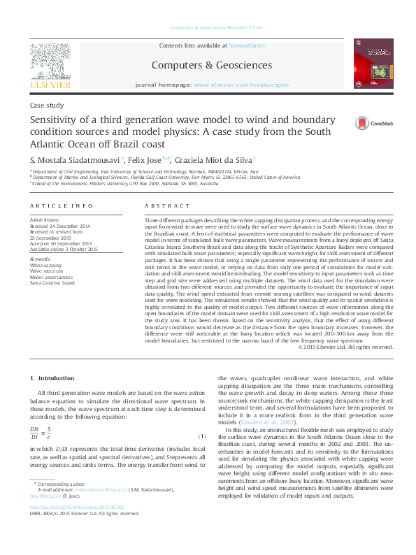 (PDF) Sensitivity of a third generation wave model to wind and boundary ...