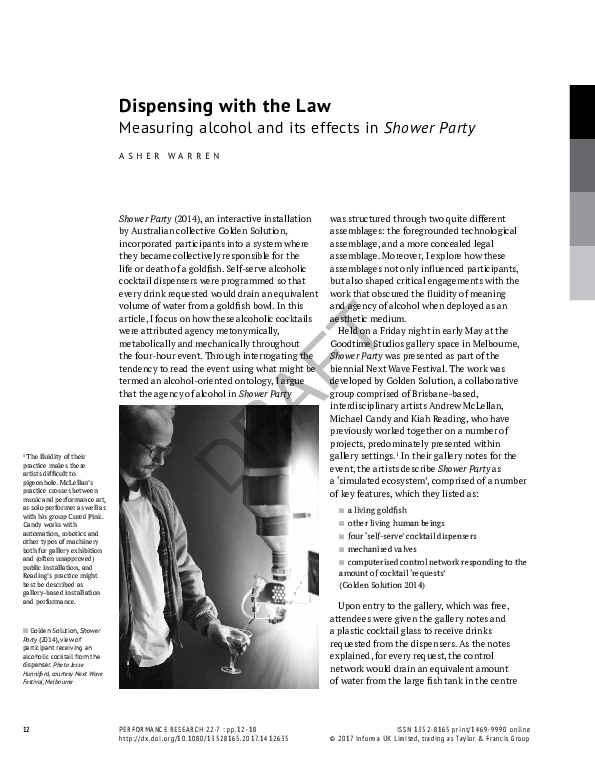 (PDF) Dispensing with the Law Measuring alcohol and its effects in