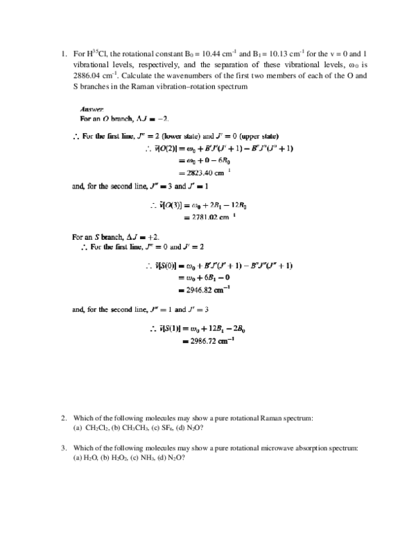 Spectroscopy Questions Spectroscopy Questions